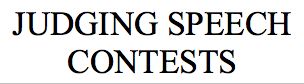 Speech Judging